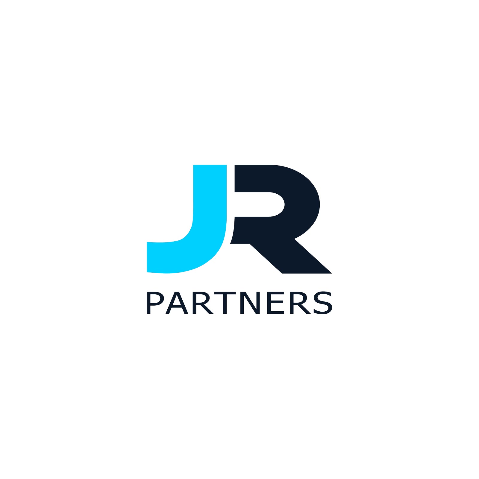 The vertical logo on white: the blue J and navy R above PARTNERS