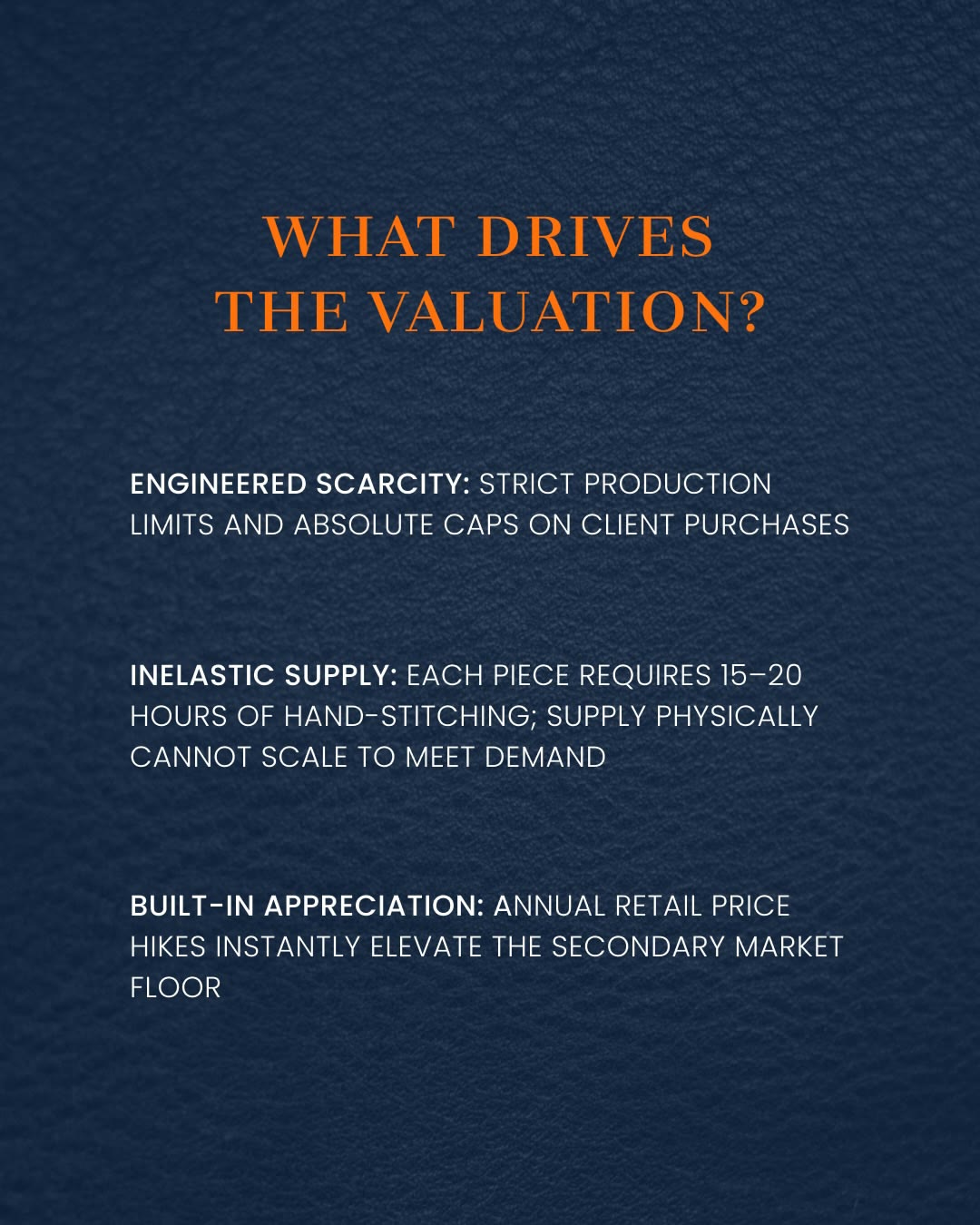 What drives the valuation