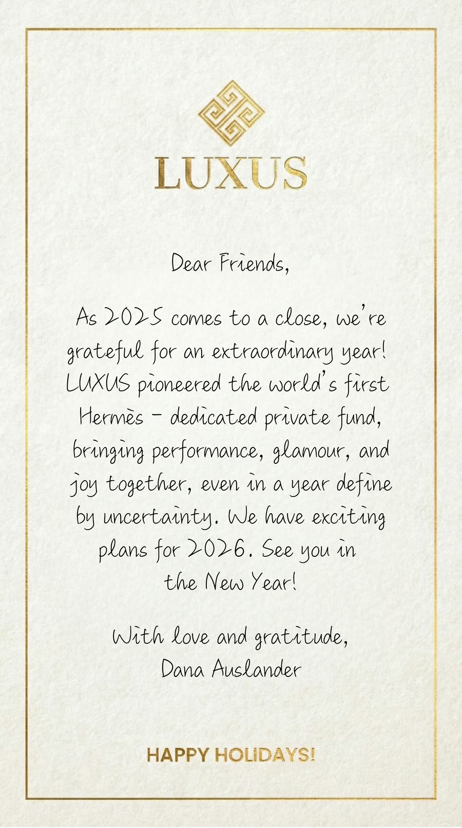 A story: a holiday note from the founder