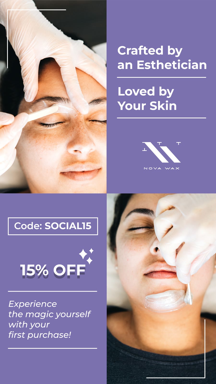 A story: Crafted by an esthetician, loved by your skin, code SOCIAL15